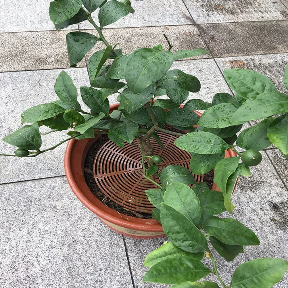 

5Pcs Plant Pot Grid Cover Flowerpot Soil Protector for Garden Yard Office Use Anti Digging for Pets Strong Wear Resistant