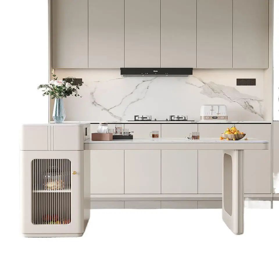 

Island, dining table, one, cream style, retractable, multi-functional, household, modern, minimalist