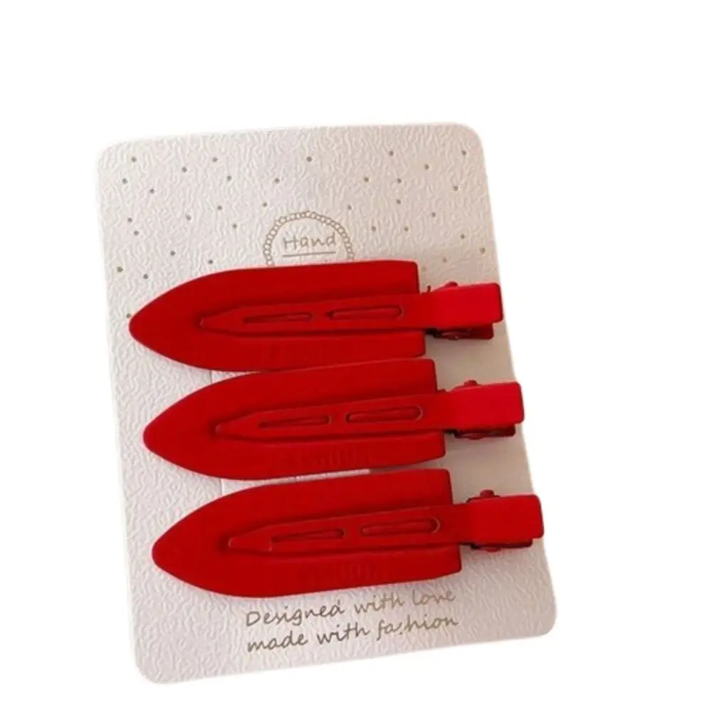 

New Year Headwear New Year's Red Hair Clip Red Chinese Style Hair Barrette Headdress Fresh and Sweet Matte Snap Hair Clips Girl