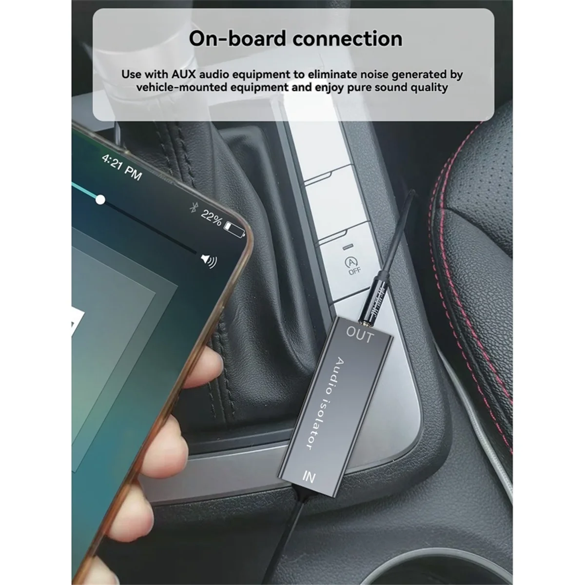 AA87C 3.5mm isolateur Audio haut-parleur ligne isolateur pour système Audio stéréo de voiture réducteur de bruit filtre boucle de terre isolateur de bruit