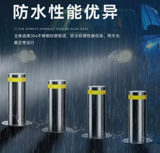 Automatic Retractable Hydraulic Bollards -Post Car Parking Bollard Stainles-s Steel Driveway Residential Automatic Bollard