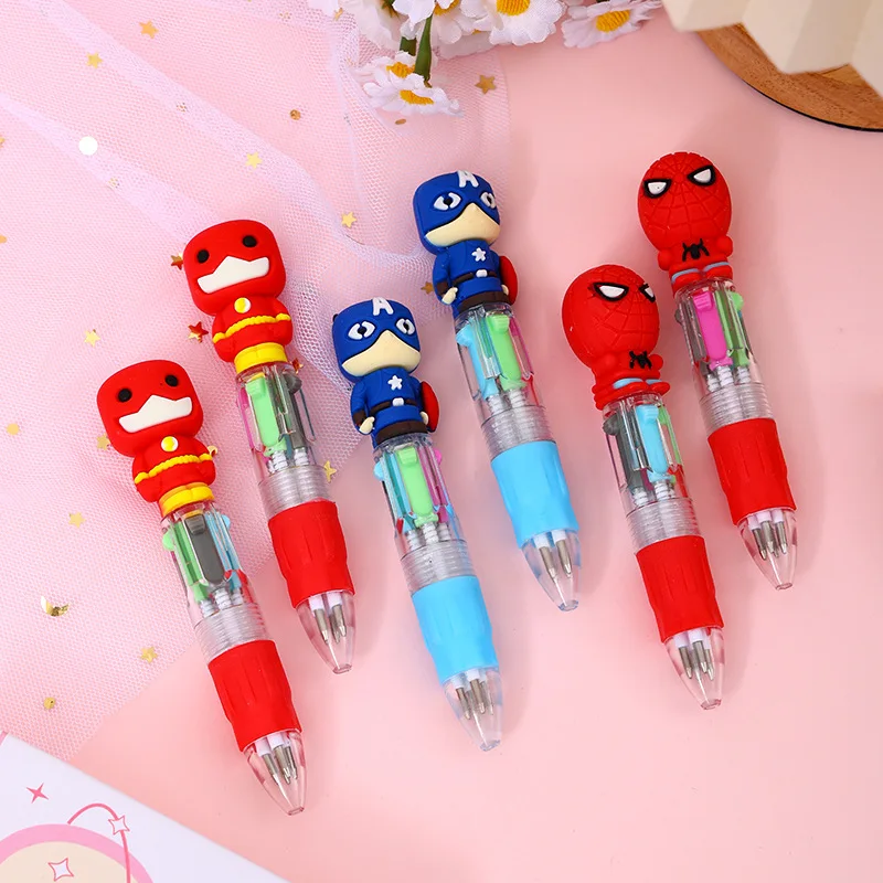 36pcs/lot Marvel Mini 4 Colors Gel Pen Creative Hero Series Ball Pens Promotional Gift Office School Writing Supply