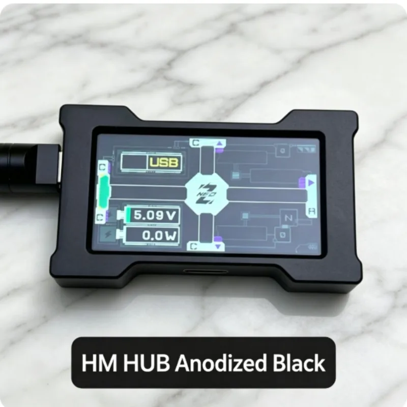 USB Hub 2 To 3 Ports 8K Hz Speed Independent Power Supply USB Hub Built in Screen Fashionable Gaming Desk Integrated HUB