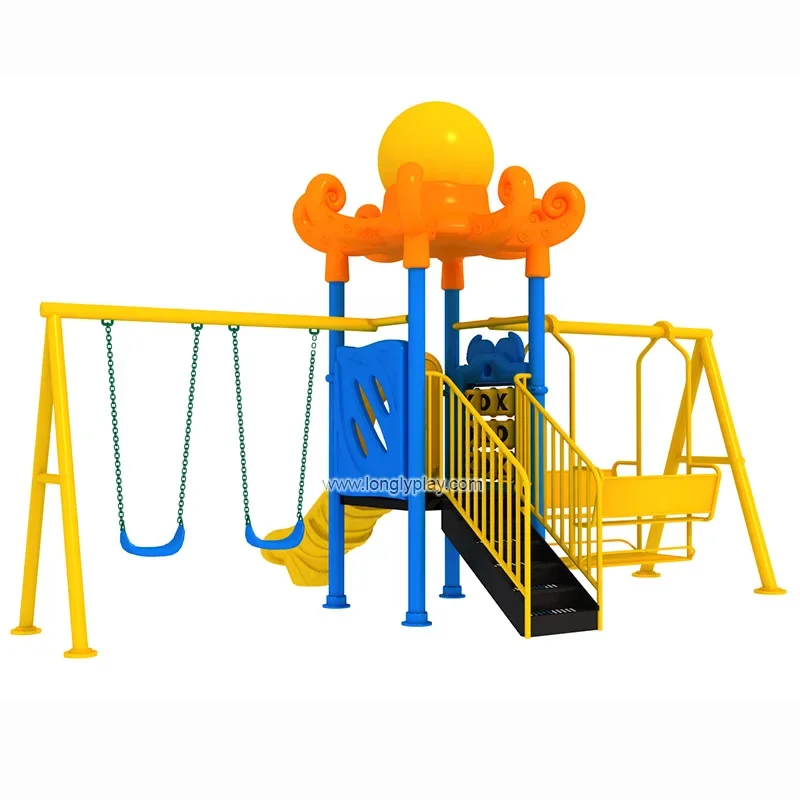 114mm Galvanized steel tube kids outdoor swing set playground