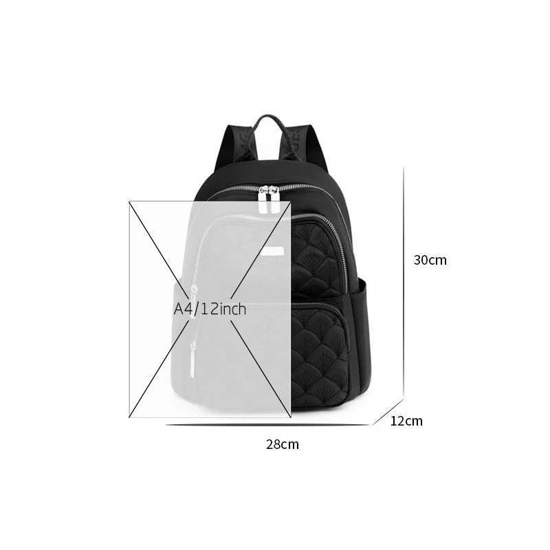 2023 New Women Nylon Backpacks Multi-Layers Casual Travel Bags Embroidery School Bags for Teenager Girls Mochila Feminino