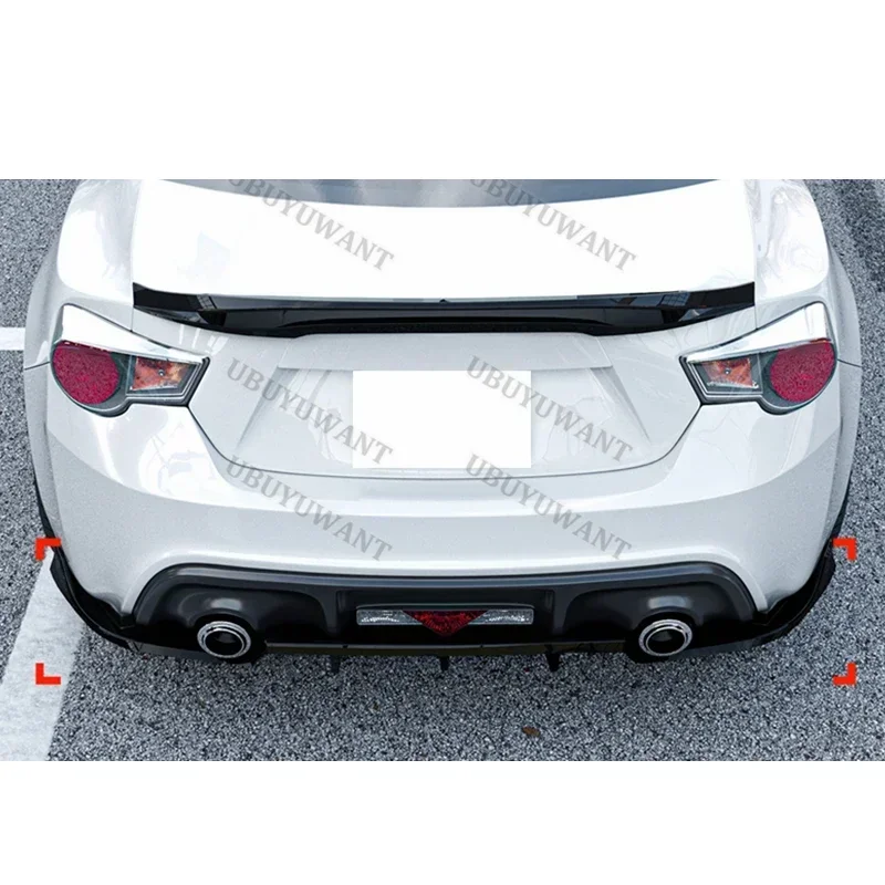 For Subaru BRZ Toyota GT86 Scion FR-S 2013-2020 rear lip modified bright black matte rear spoiler diffuser splitter car kit