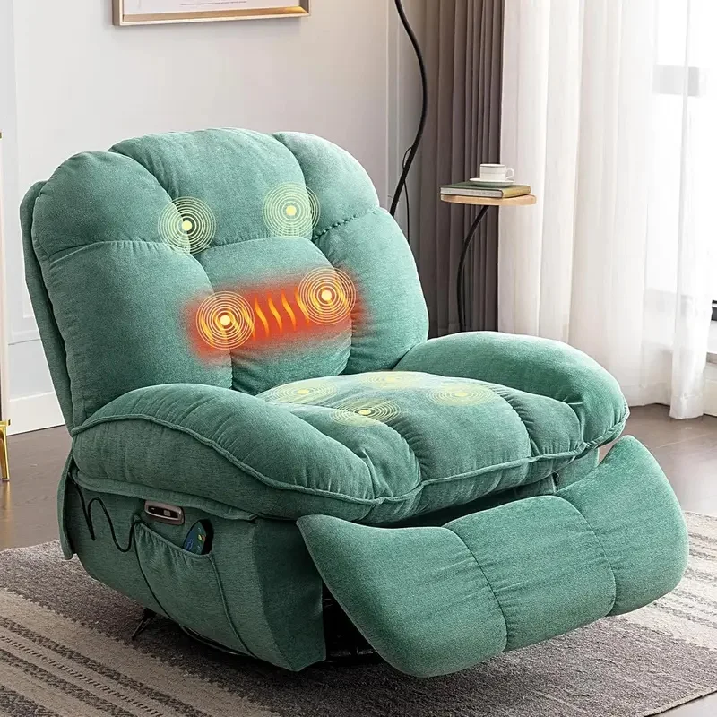 Electric Relaxation Recliner Chair with Massage and Heating Function USB-A and USB-C Charging Port for Bedroom