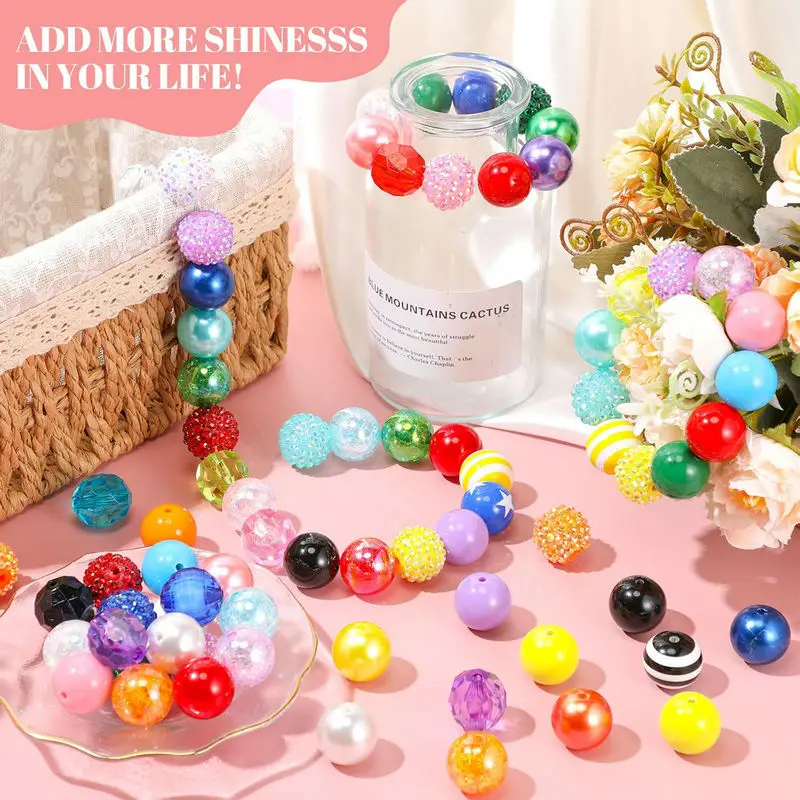 20 مللي متر أقلام صنع حجر الراين الخرز مختلط الاكريليك الزاهي الخرز الجولة سباركلي مكتنزة الخرز لصنع سوار قلادة المفاتيح
