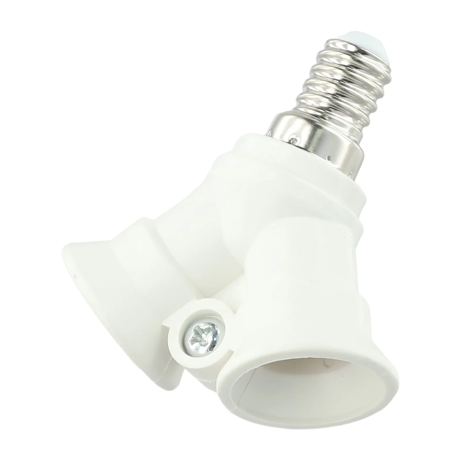 White Accessories Attachment Adjustable Base Lamp holder Ceiling Rotatable PBT E14 Light Bulb Splitter Adapter