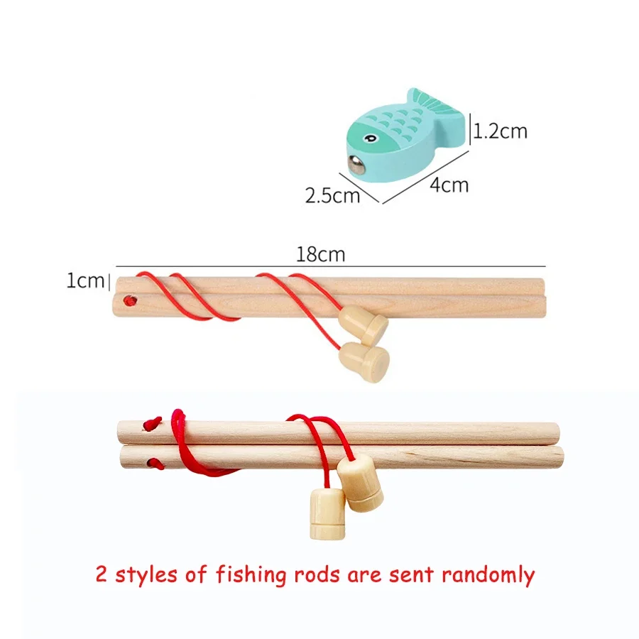 مجموعة ألعاب صيد السمك المغناطيسية الخشبية من مونتيسوري للأطفال، صنارة صيد الحروف والأرقام، هدايا تعليمية للأطفال الصغار #2