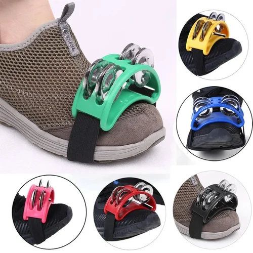 Tambor elíptico compañero mano pie cascabel tambor niños pandereta educativa Musical instrumentos de percusión para fiesta KTV