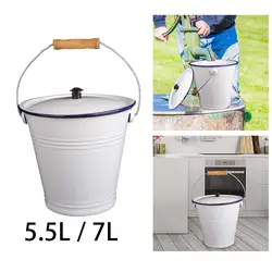 Enamel Bucket Farmhouse Style Lightweight Milk Bucket Pails for Organizing Garden Party Favors Chilling Bridal Shower