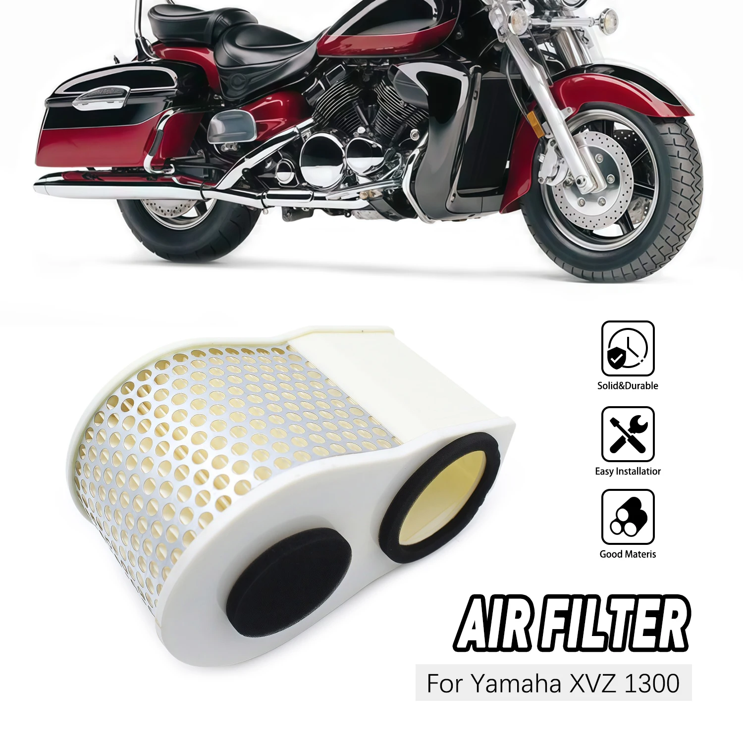 

Engine Air Filter Motorcycle Intake Cleaner Oil Filters For Yamaha XVZ 1300 Royal Star Tour Classic Venture 4NK-14451-00