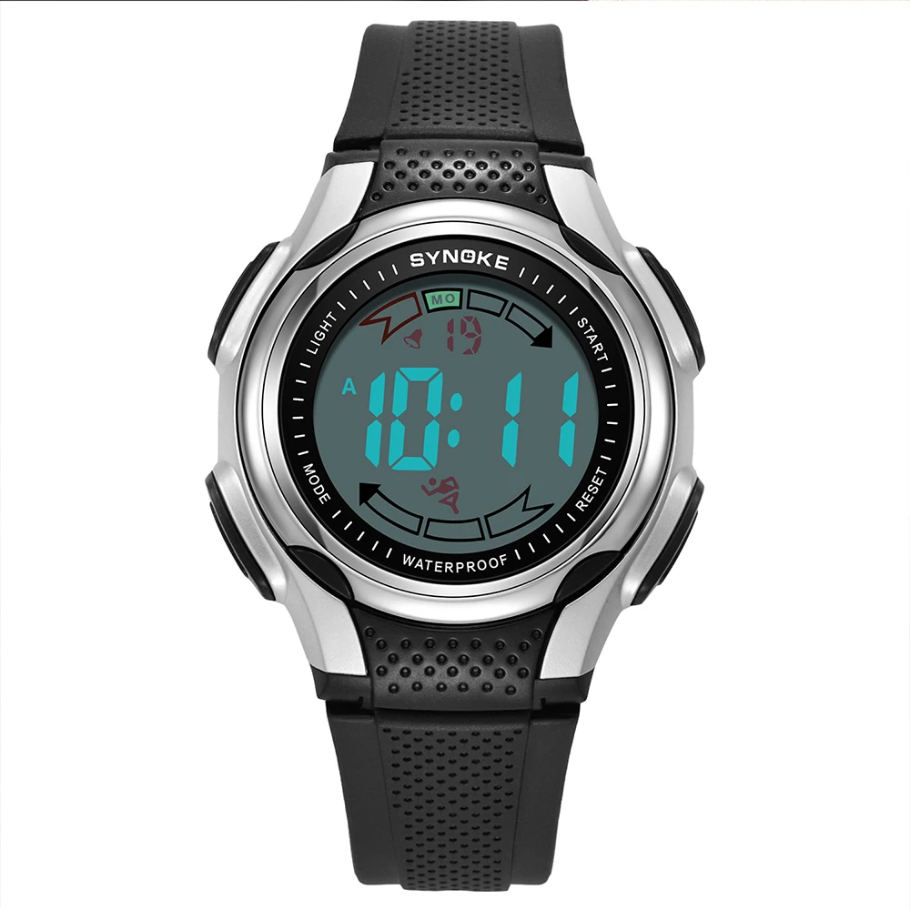 SYNOKE Mens Digital Sports Watch LED Screen Military Watches for Men Waterproof Stopwatch Alarm Army Watch