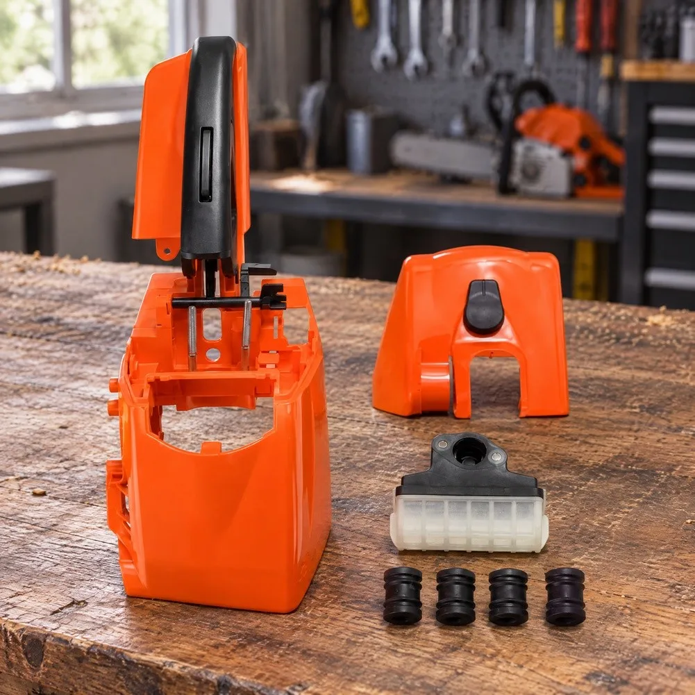 For Gardenpal MS250 MS230 MS210 Rear Handle Switch Cover Orange Plastic Cylinder Head Assembly Cover Shell 37 x 15 x 10 cm