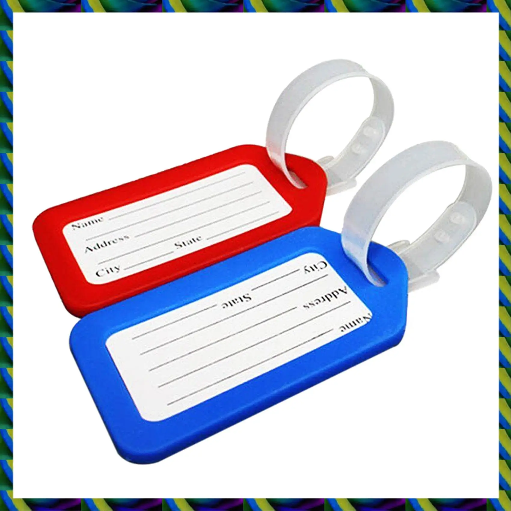 매일 20X 여행 수하물 가방 태그 플라스틱 가방 수하물 사무실 이름 주소 ID 라벨