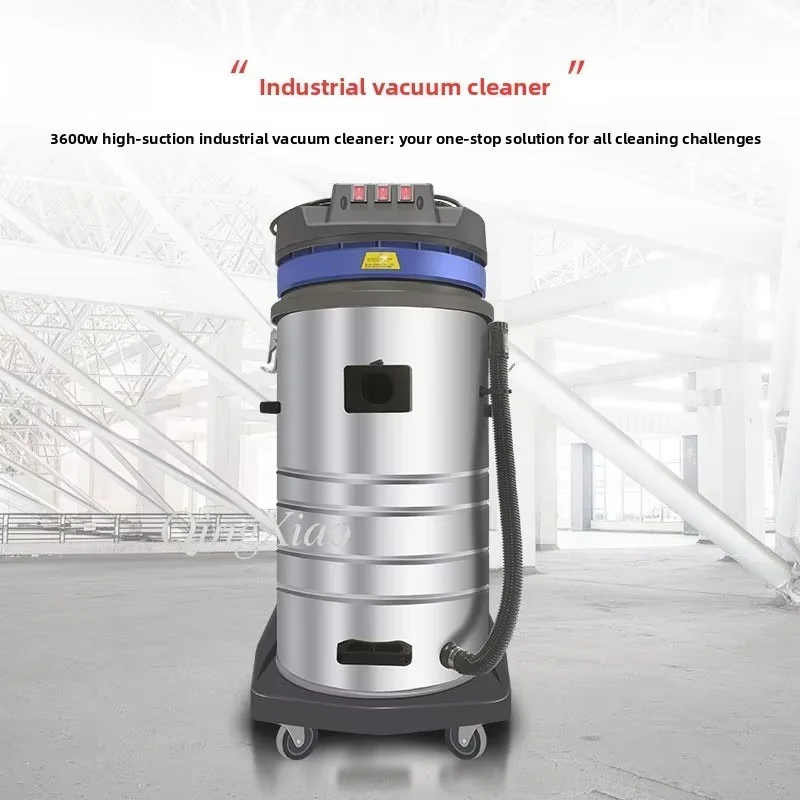 Commercial High Power 220V 80L Anti-Blocking Wet Dry Vacuum Cleaner DJ3680 Dust Collector For Factory Workshop Cleaning