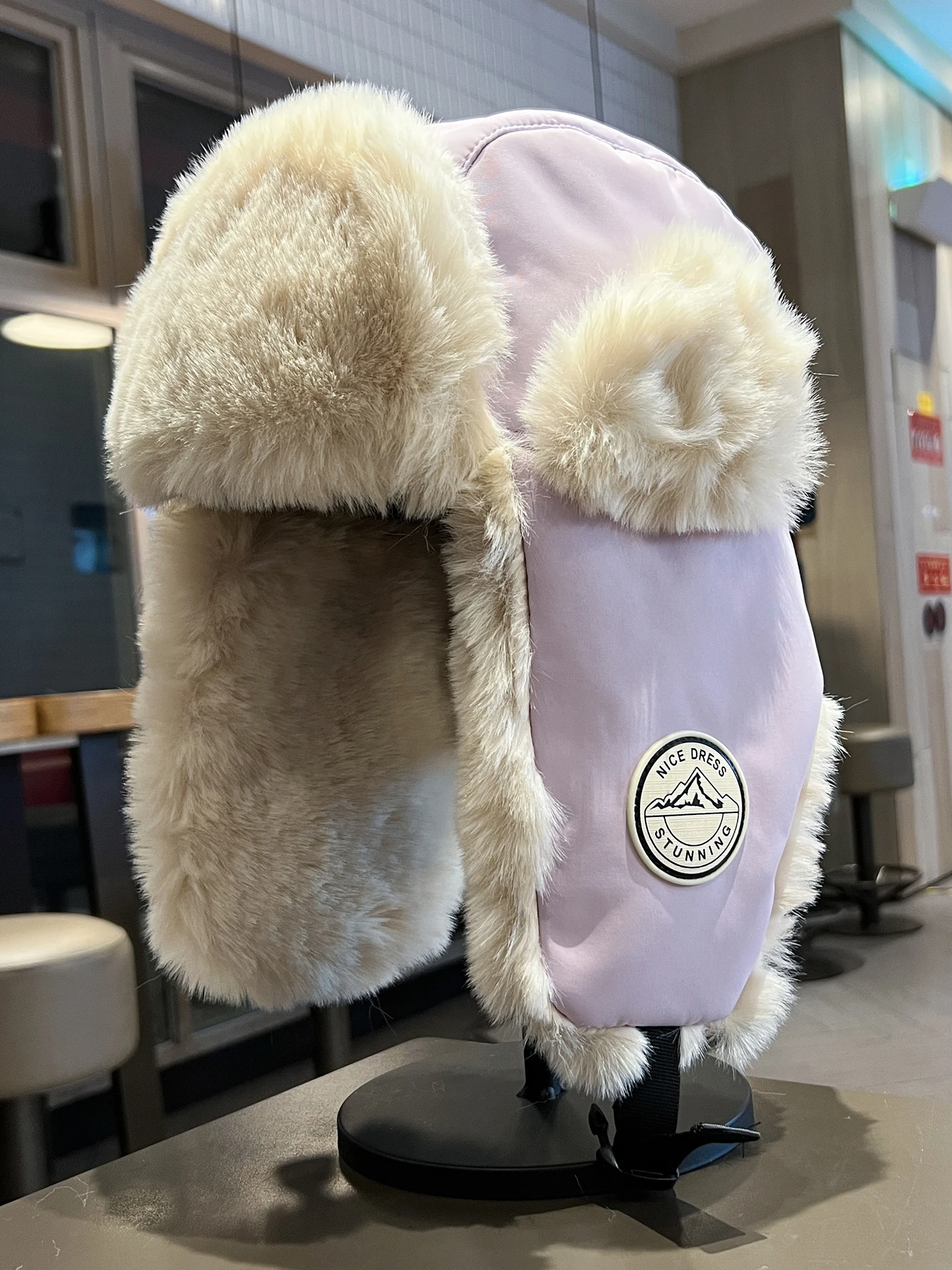 Lei Feng Hat for Women Winter Thickened Fleece Ear Protection Hat Outdoor Cycling Windproof Plush Cold-Proof Hat for Men