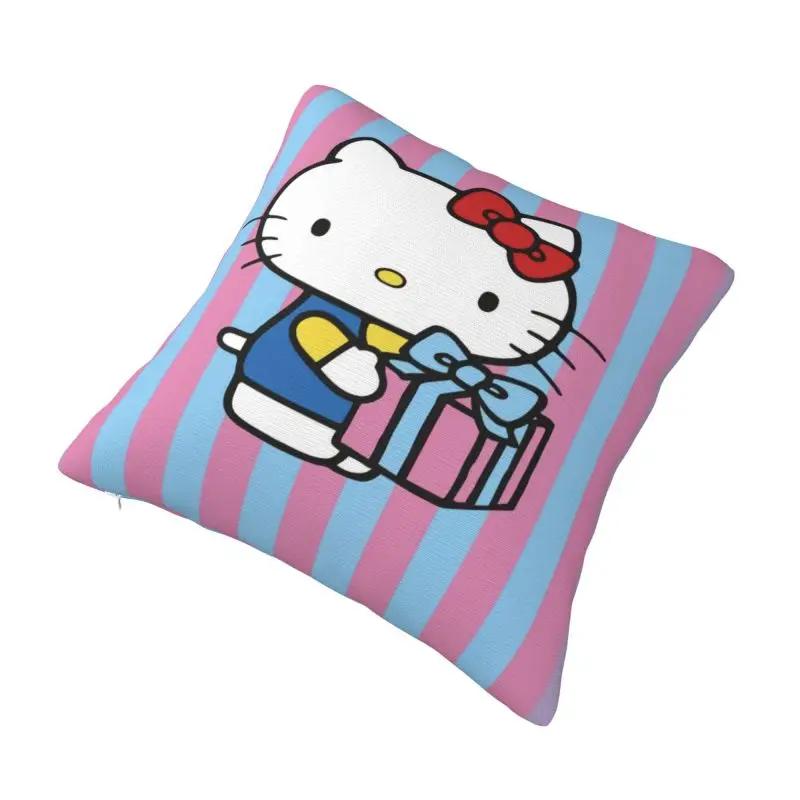 Custom Hello Kitty Anime Pillow Covers Cushion Cover Decoration Salon Square Pillowcase