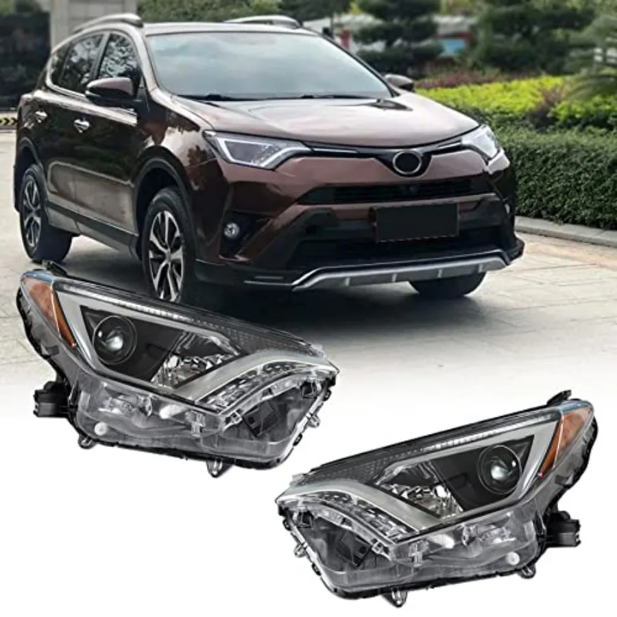 

Headlight Assembly Replacement for 2016 2017 2018 Rav4 Left and Right Front Headlights