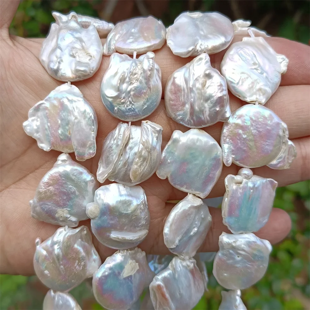 Natural Pearl Irregular Beads Round Square Freshwater Pearl Punch Beads For Jewelry Making Necklace DIY Charm Bracelet Wedding