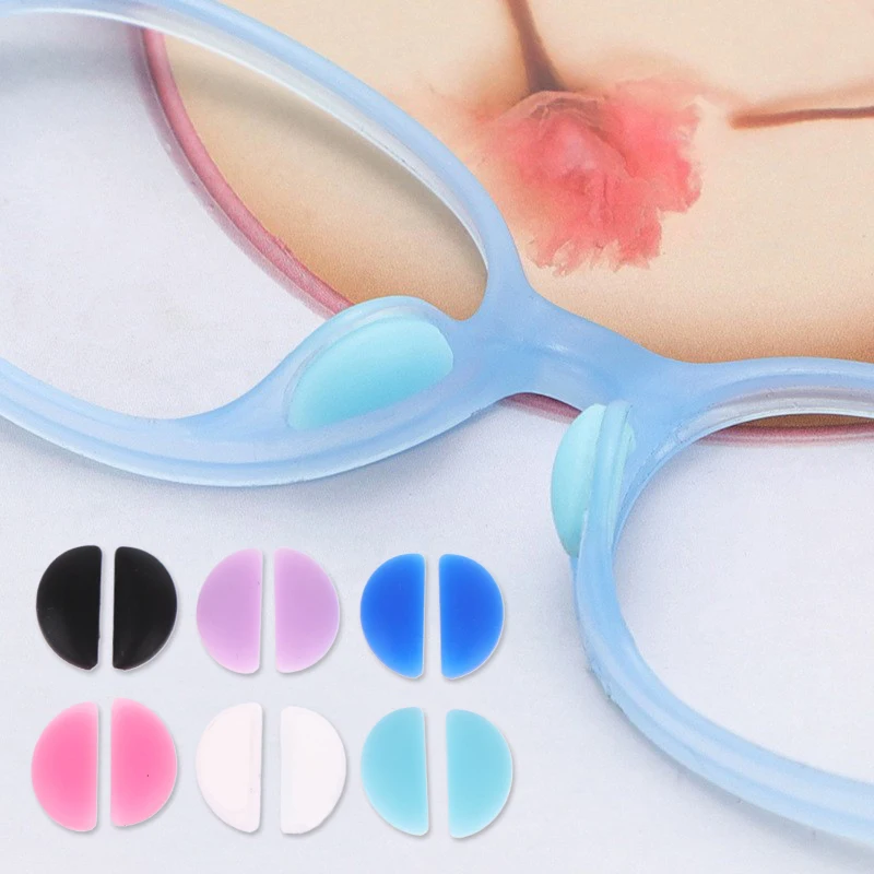 2 قطعة نظارات أطفال مضادة للانزلاق من السيليكون بطاقة مخدات أنف للنظارة نظارات شمسية لدعم الأنف ملحقات النظارات #4