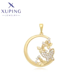 Xuping Jewelry New Fashion Insect Shape Light Gold Color High Quality Pendant Necklace for Women Schoolgirl Girl Gift X000801805