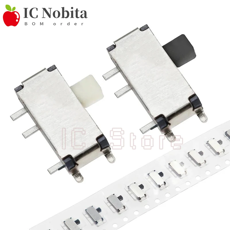 1000PCS Toggle Switch 7 Pin ON/OFF 1P2T SPDT MSK-12C02 SMD Mini Slide Switch for MP3 MP4 Reel White Black