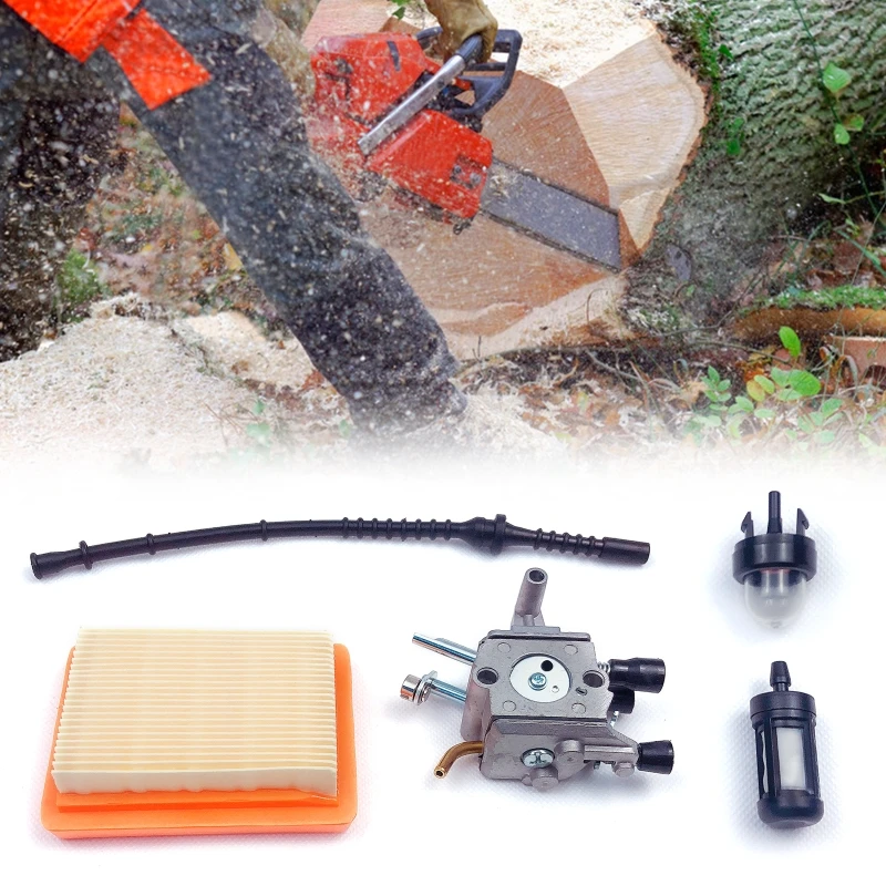 Kit carburador para stihl fs400 fs450 fs480 string trimmer escova cortador linha de combustível n58c