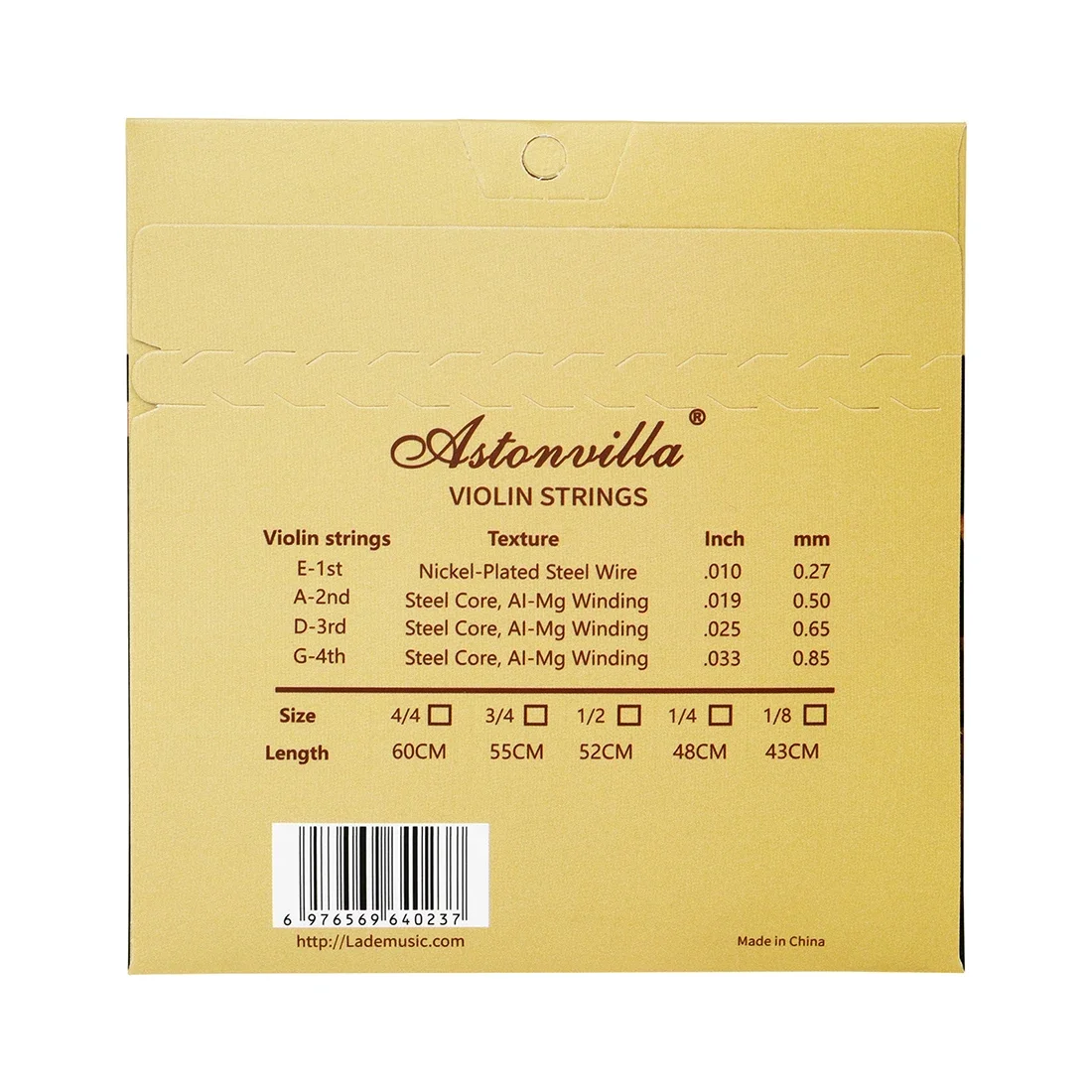 Astonvilla AV32 الكمان سلسلة الألومنيوم والمغنيسيوم أربعة سلسلة الكمان سلاسل معدنية حبة رئيس دائم الكمان الملحقات أجزاء