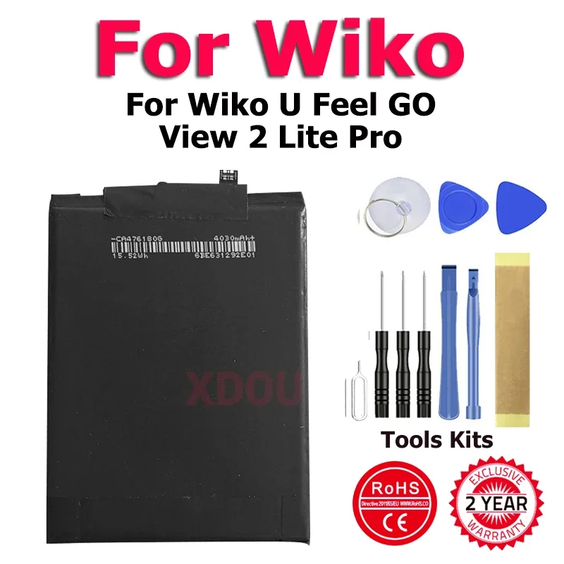 XDOU High Quality TLR17114 UFeelGO TLP17G26 Battery For Wiko U Feel GO View 2 Lite Pro + Tools Kit