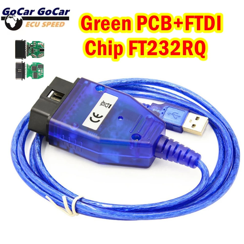 

2025 Новейший высококачественный USB-кабель OBD2 подходит для сканера OBD2 с чипом BMW E46K+CAN K CAN FTDI