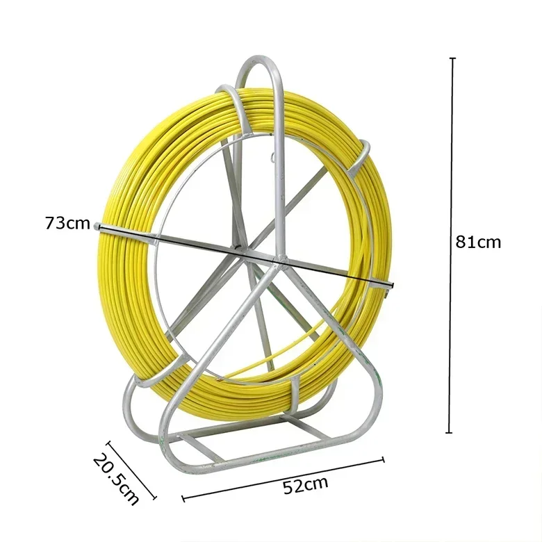 Hot Sales 8mm 150mFish Tape Puller Fiberglass Wire Cable Pipe Piercer Wire Running Rod Duct Rodder For Floor Conduit Telecom Wal