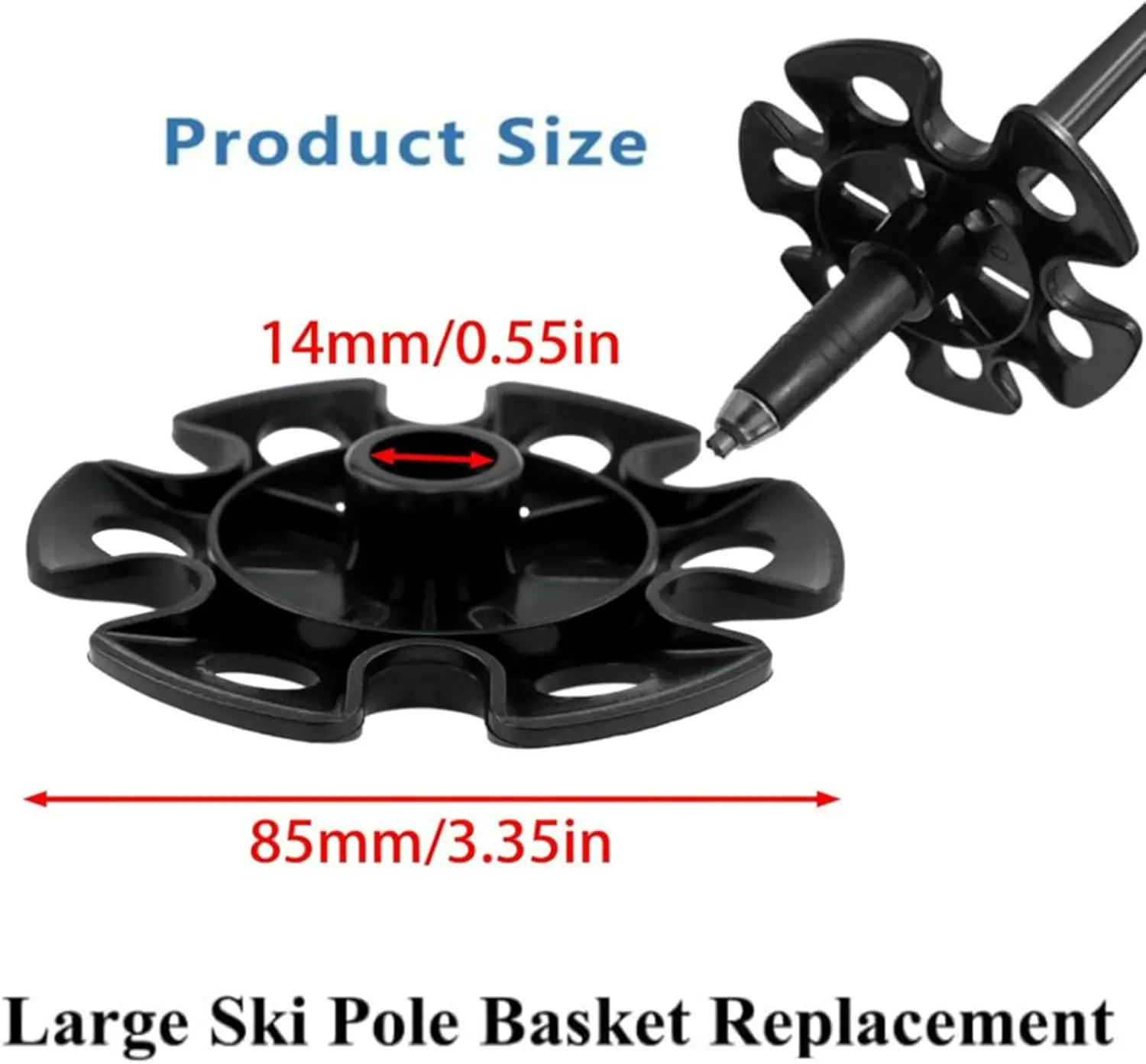 Trekking Pole Replacement Tips Walking Stick Tips Ski Poles Basket Snowflake Basket Mud Ski Basket Powder Baskets Rubber Feet Re
