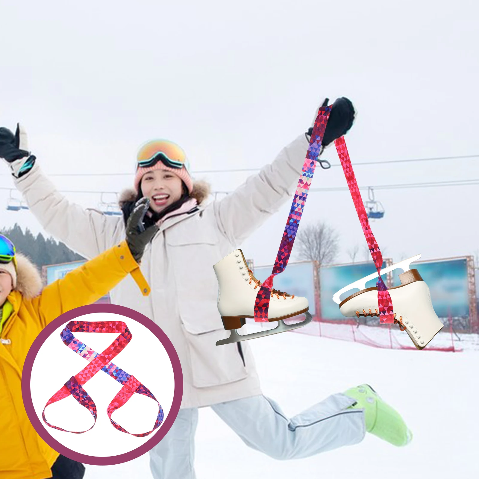 

Skate Leash Adjustable Skating Shoes Shoulder Strap Durable For Carrying Snowboard Boots Easily Portable Lightweight