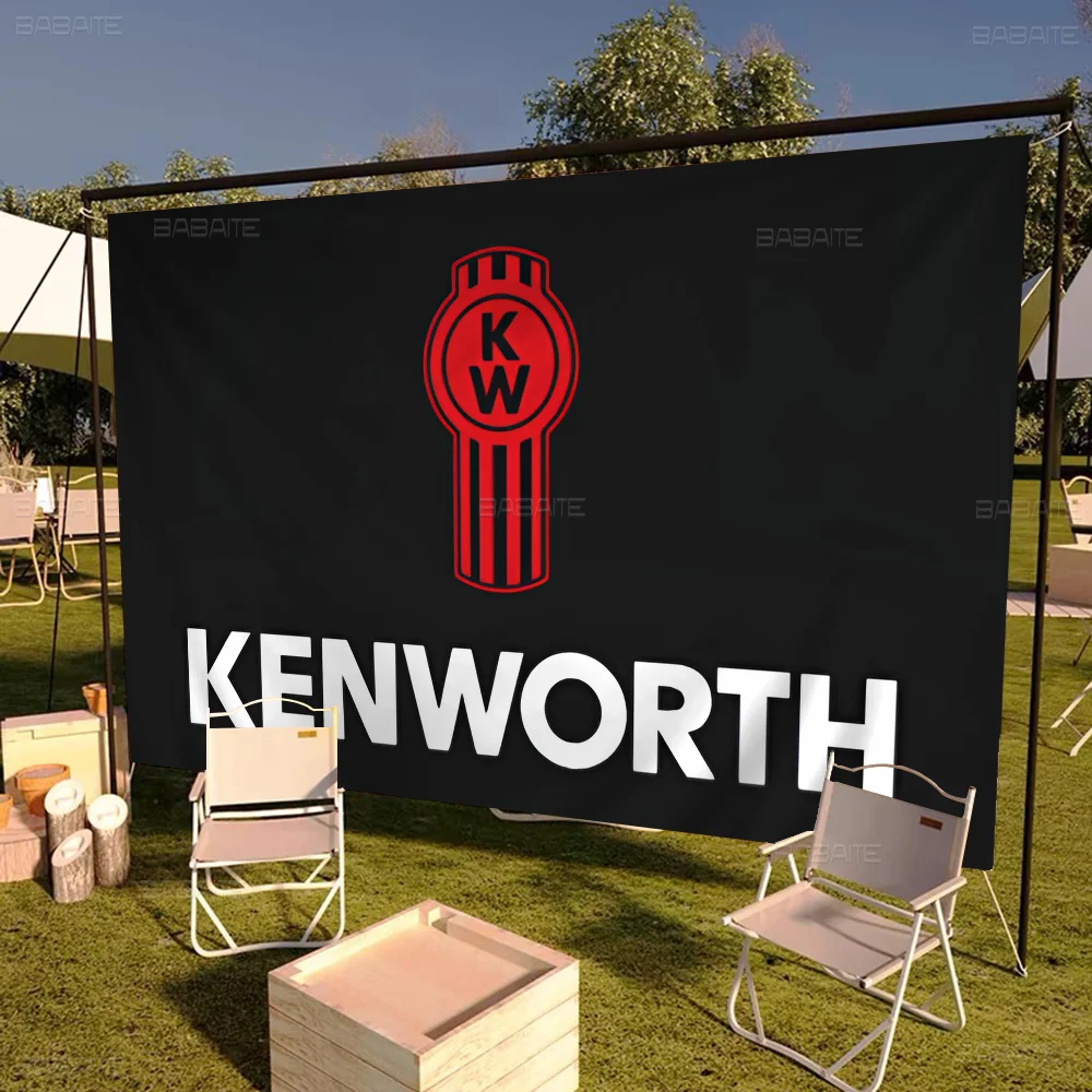 KENWORTH Logo Cartoon Flag Art Science Fiction Room Home Decor Wall Hanging Home Decor Banner