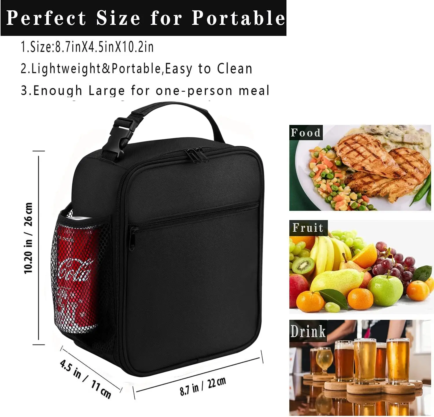 Lunch Box for Men Youth Kid Boys Girls Teen Adult - Reusable Lunch Bag Men - Insulated Small LunchBox