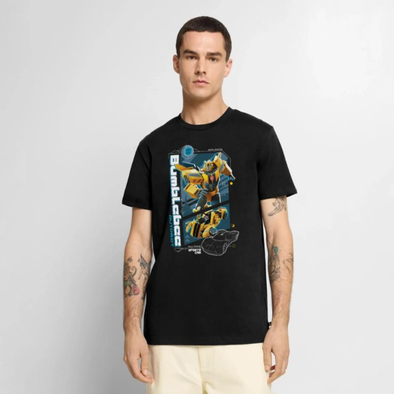 Transformers Earth Spark Autobot Bumblebee Mannen T-shirt premium T-shirt premium da uomo Camicia da crociera Camicia da crociera abbinata
