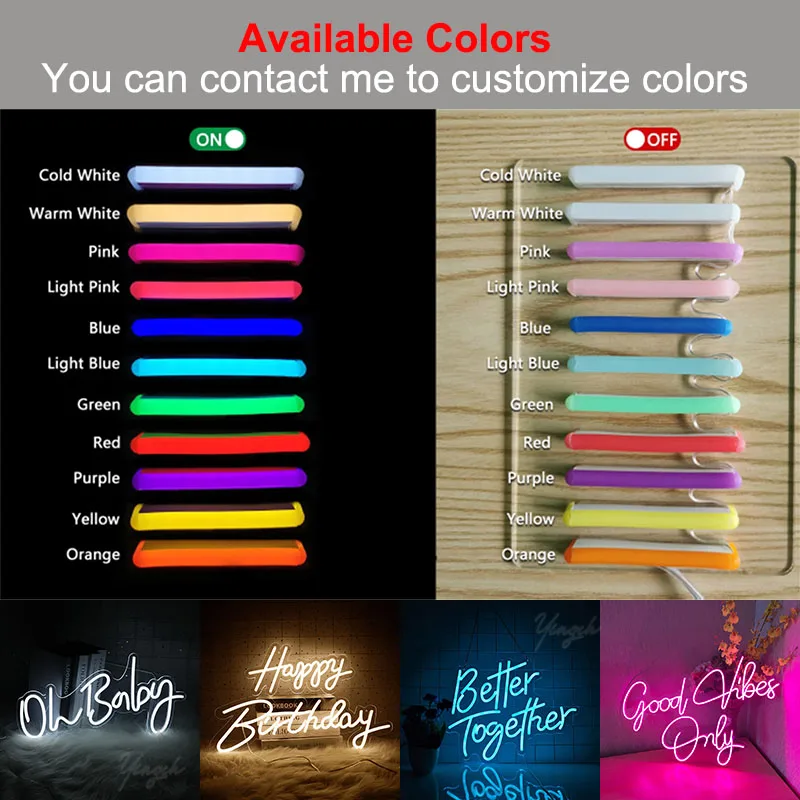 We Are Open Neon Sign Adjustable Brightness LED Neon Signs Custom Text Logo USB plug Decor Shop Bar Salon Cafes Restaurant Pubs