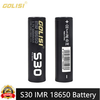 Original Golisi S30 IMR 18650 Battery 3000mAh Capacity 3.7V 35A Rechargeable Lithium-ion Batteries For Flashlight Battery Pack