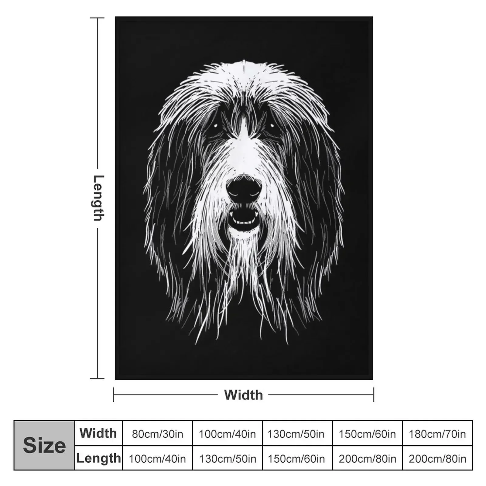 Bearded Collie Throw Blanket Travel wednesday Blankets