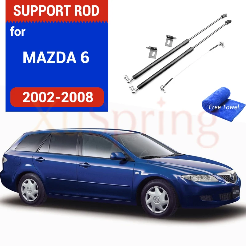 Car Engine Spring Shock Strut Bars Hydraulic Rod Gas Damper for Mazda6 Mazda 6 2002 2003 2004 2005 2006 2007 2008