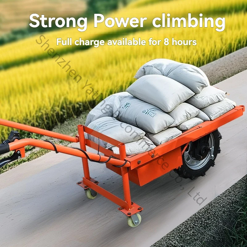 

New Hand Cart Electric Trolley Climbing Charging Transport Vehicle Agricultural Trolley Flatbed Dump Truck Construction Site