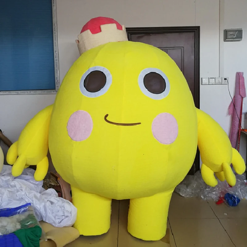 

Inflatable Cute Egg Mascot Costume Little Yellow Monster Fursuit Cartoon Doll Suit Cosplay Costumes Halloween