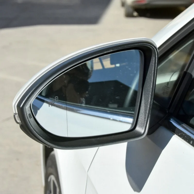 Car led warning blind spot wide angle heated mirror glass for Volkswagen Golf 7 Lamdo Touran L Jetta MK7 rearview mirror lens