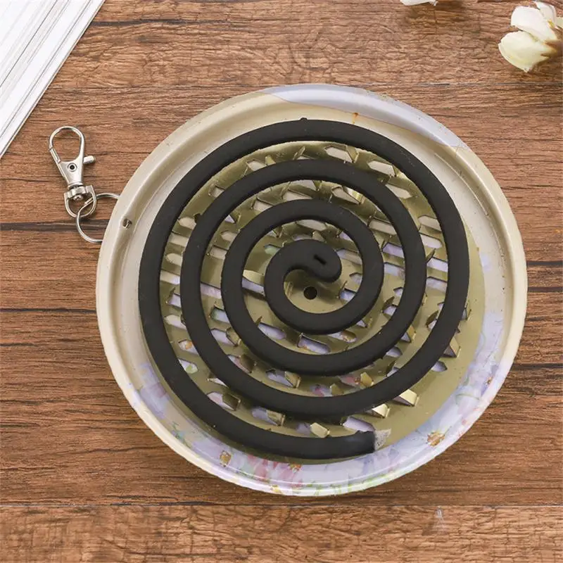 Mosquito Incense Box W/ Cover Waterproof Round Rack Plate Insect Repellent Mosquito Coil Holder Tray For Outdoor Indoor