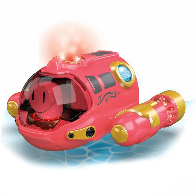 Mini barco RC 2,4G Spray barco de Control remoto fácil de usar juguetes acuáticos para niños regalo de cumpleaños juguetes con forma de barco submarino amarillo