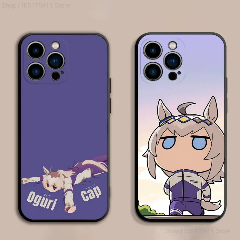 

U-Uma Derby Oguri Cap Phone Case For iPhone 17,16,15,14,13,12,Pro,Max,Plus,E,SE4,Air,Mini Black Soft Cover