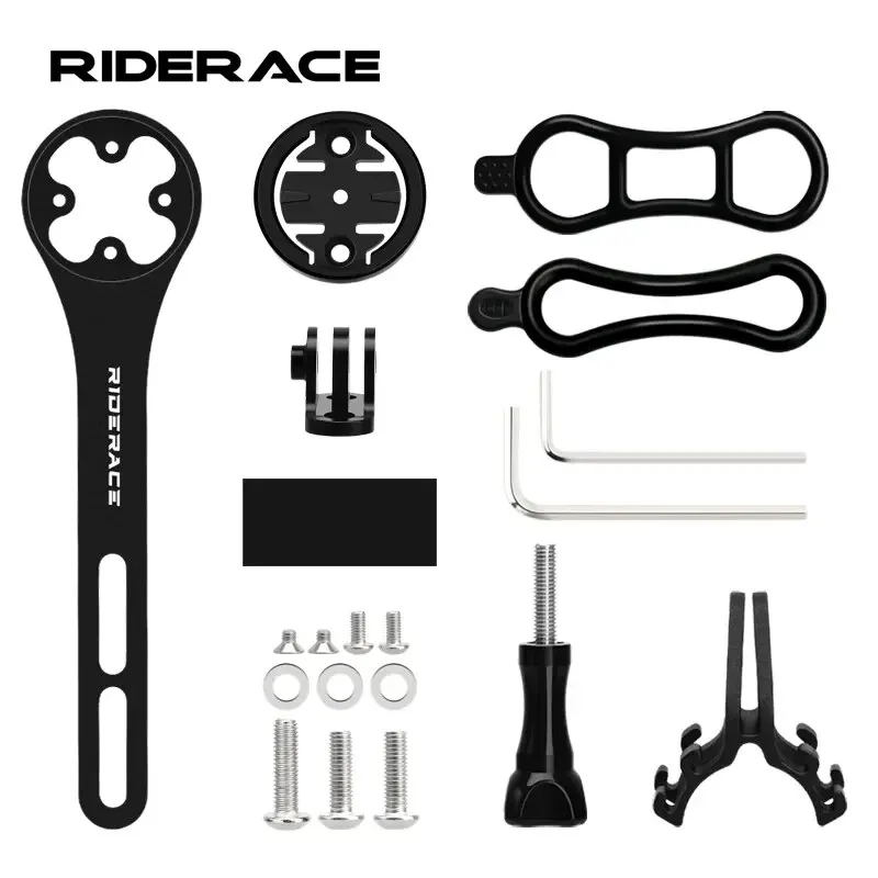 RIDERACE Bicycle Computer Camera Holder Aluminum Alloy Bike Handlebar Mount Equipment Mountain Road Cycling Bracket for Garmin