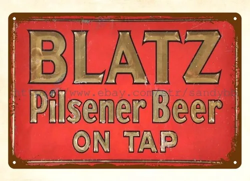 Blatz Pilsner beer on tap metal tin sign wall art Decorative Collectibles